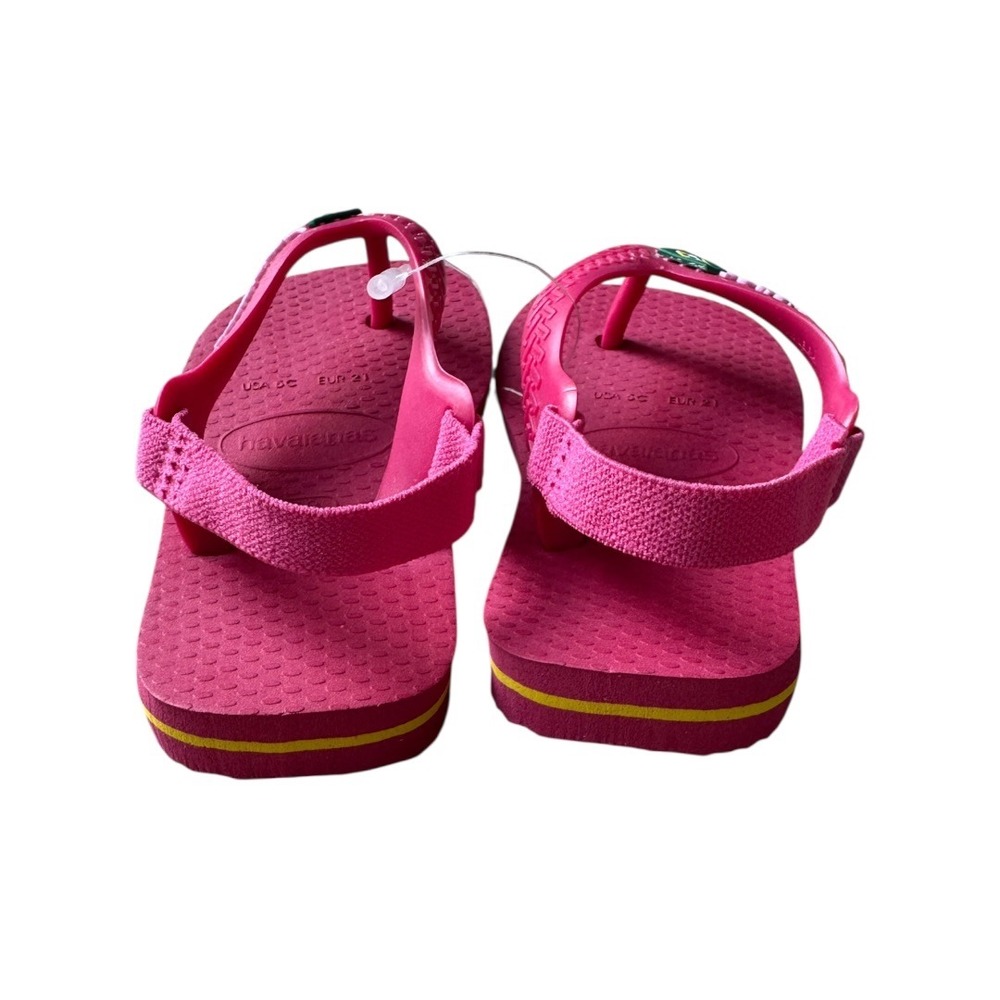 NWT Havaianas Baby Brasil Logo Pink Flip Flop Sandals Baby Size 6C - Picture 5 of 6
